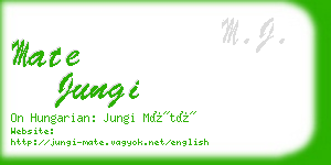 mate jungi business card